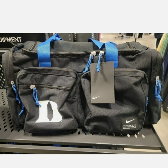 duke blue devils nike utility power medium duffel gym bag black DB6004 010 - Picture 8 of 10